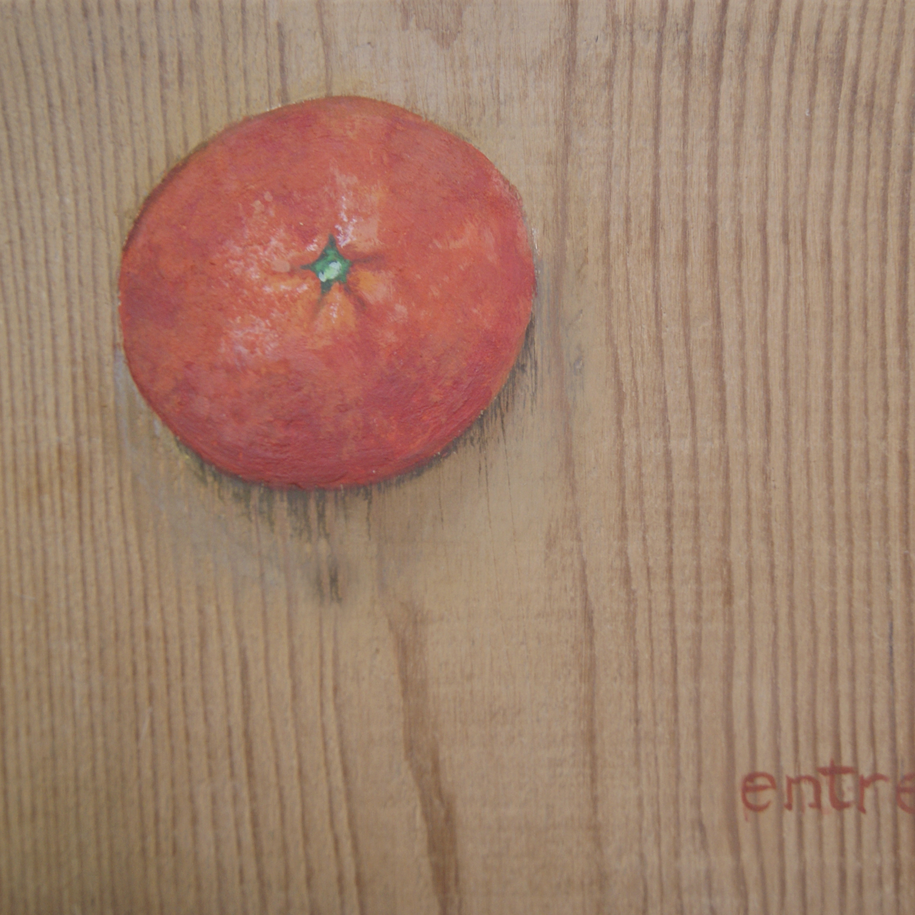 Pintura decorativa mandarina dibujos muebles madera frutas cocina