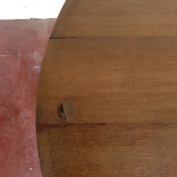 velador mesa redonda madera hierro vintage industrial madera natural roble pequeña 4